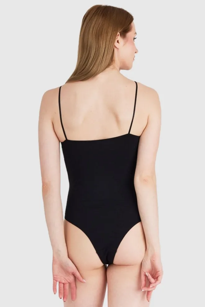 GUESS Czarne body na ramiączkach z logo