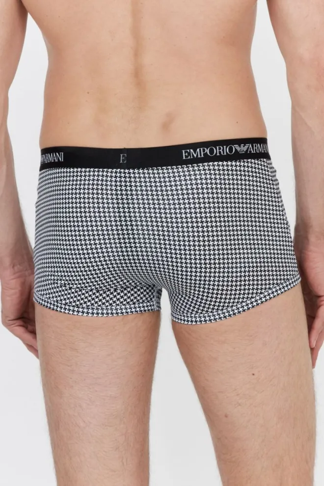 EMPORIO ARMANI Black boxer shorts in peplite 3 packs