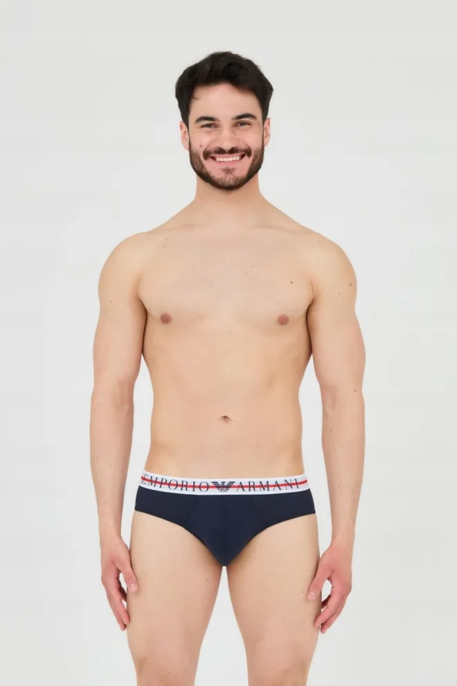 EMPORIO ARMANI Slipy granatowe 3-pack