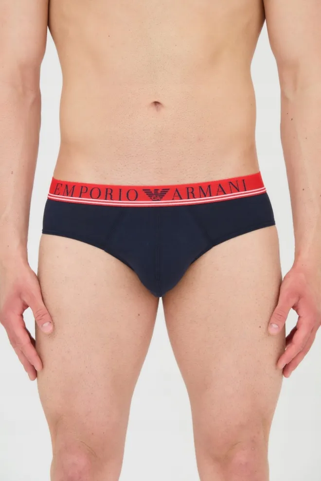 EMPORIO ARMANI Slipy granatowe 3-pack