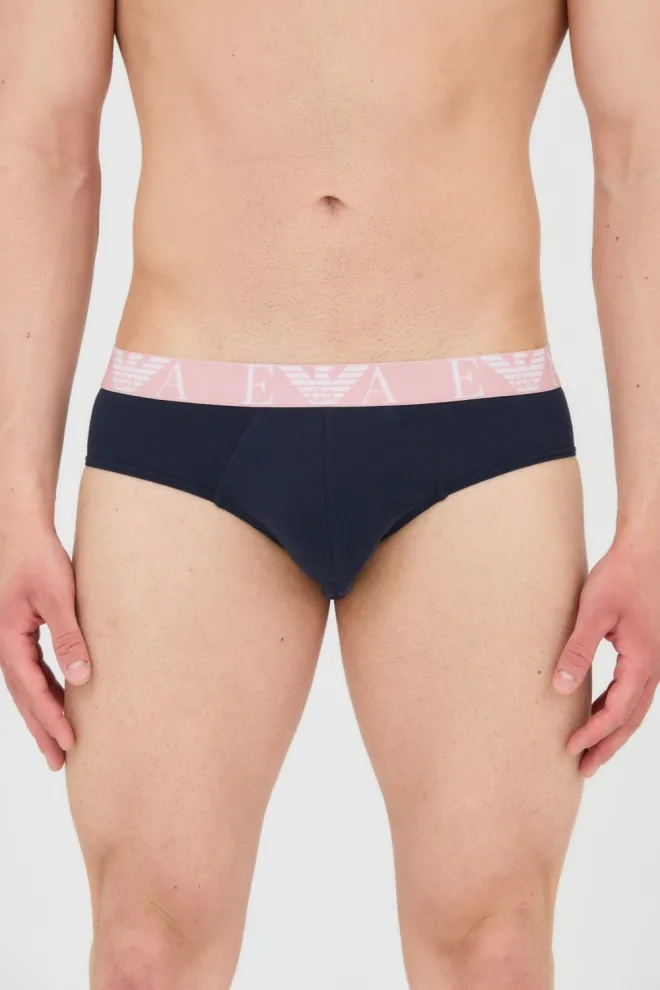 EMPORIO ARMANI Navy blue briefs 3-pack