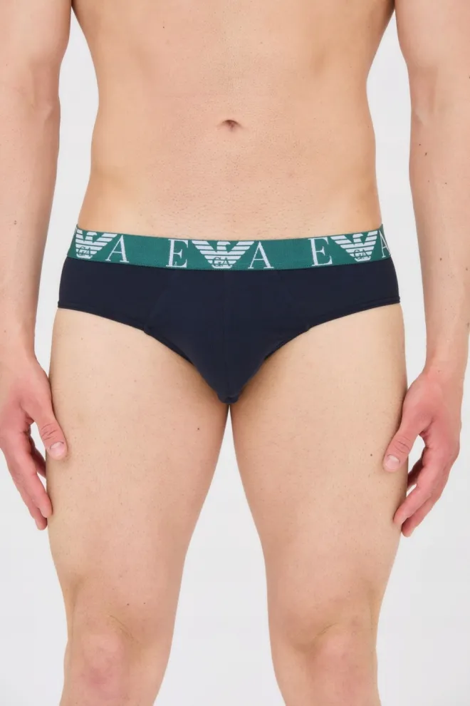 EMPORIO ARMANI Navy blue briefs 3-pack