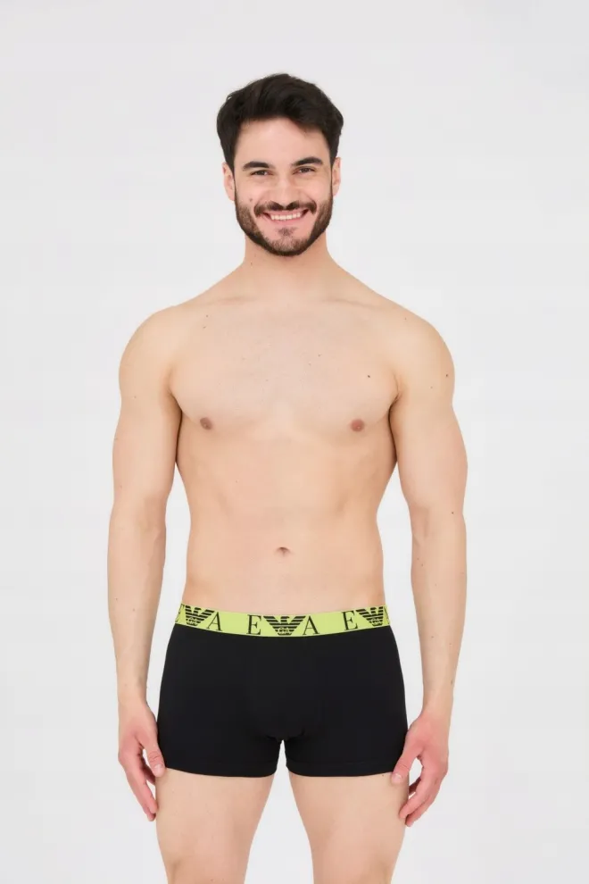EMPORIO ARMANI Труси-боксери 3 шт. чорний, зелений
