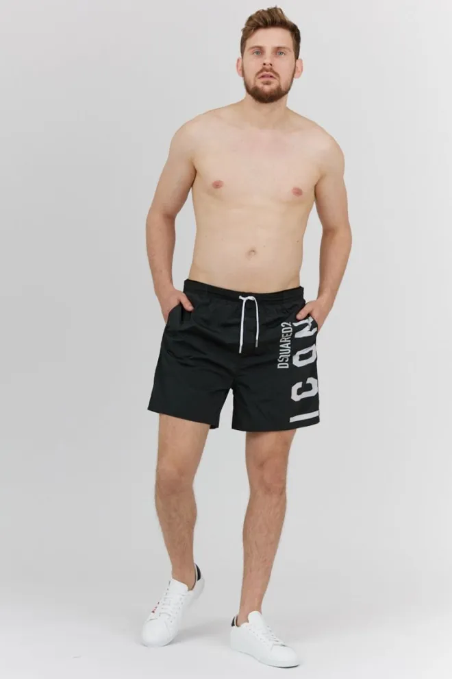 DSQUARED2 Beachwear czarne szorty kąpielowe icon