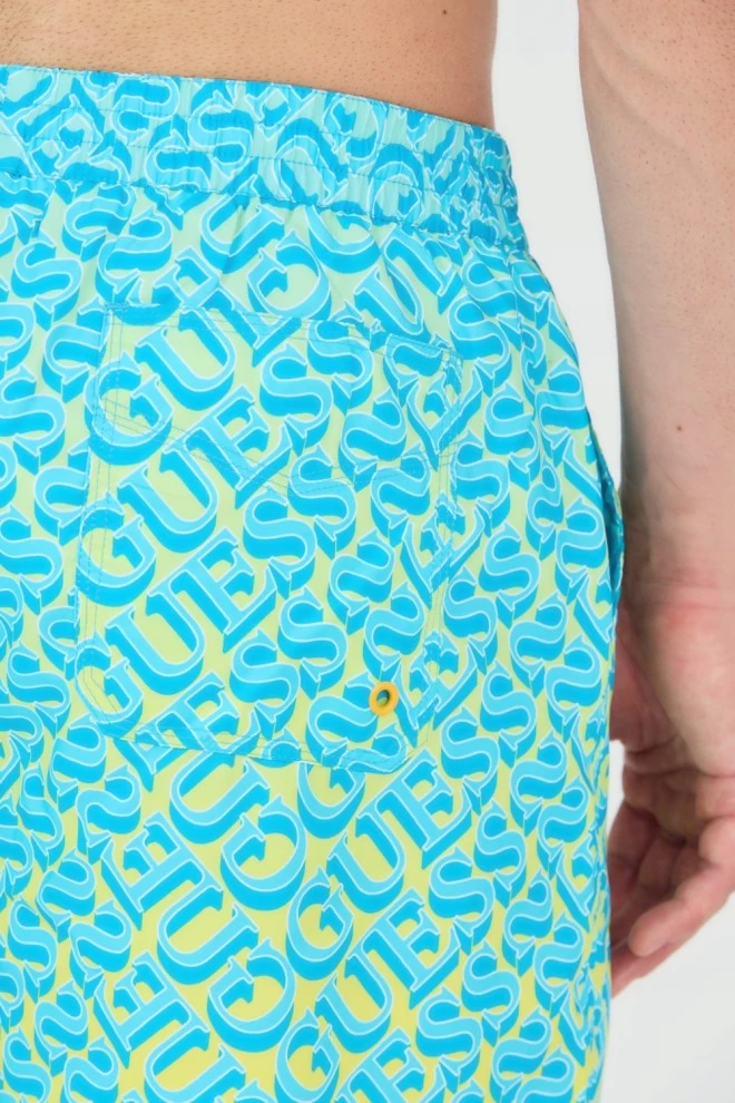 GUESS Swim shorts blue and yellow