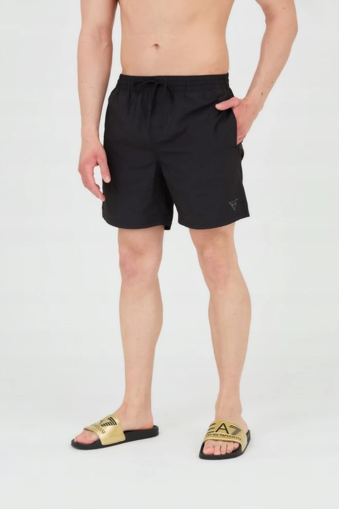 GUESS Szorty kąpielowe czarne Regular Fit