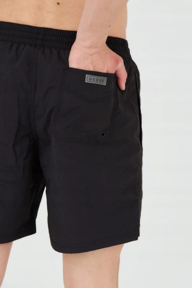 GUESS Szorty kąpielowe czarne Regular Fit