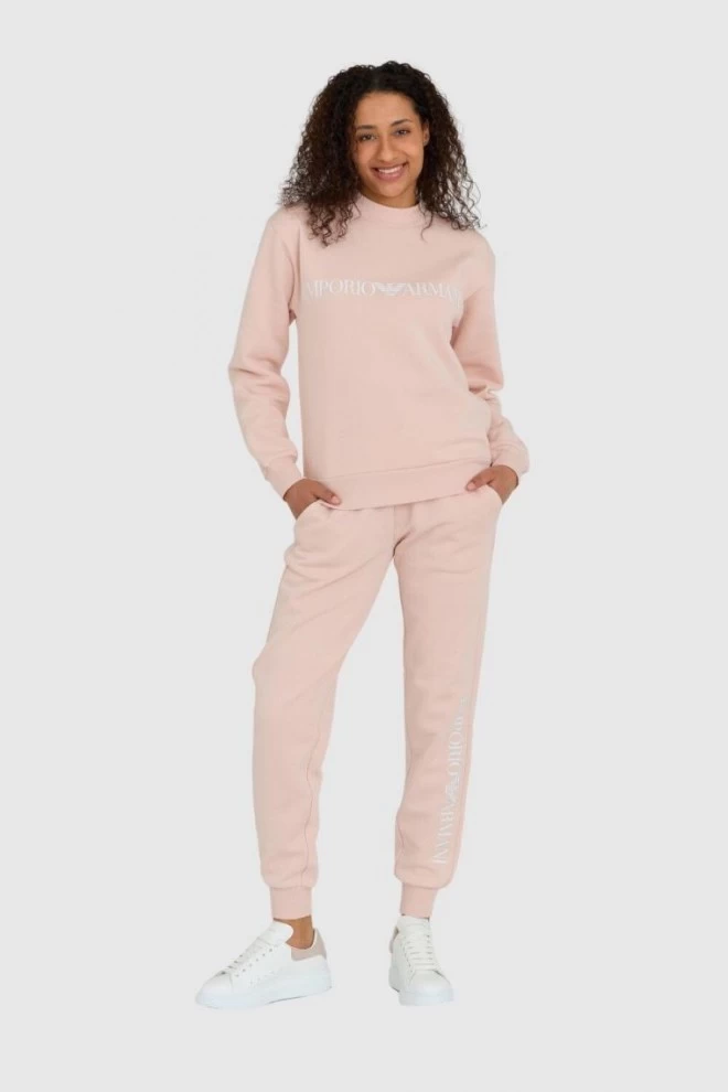 EMPORIO ARMANI Pink women's tracksuits with white logos