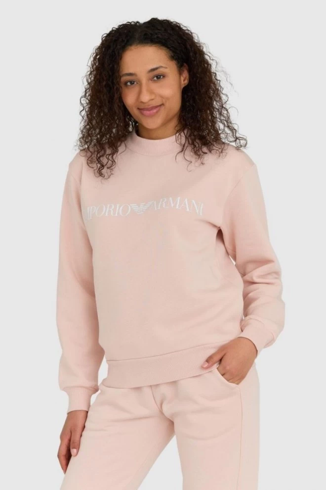 EMPORIO ARMANI Pink women's tracksuits with white logos