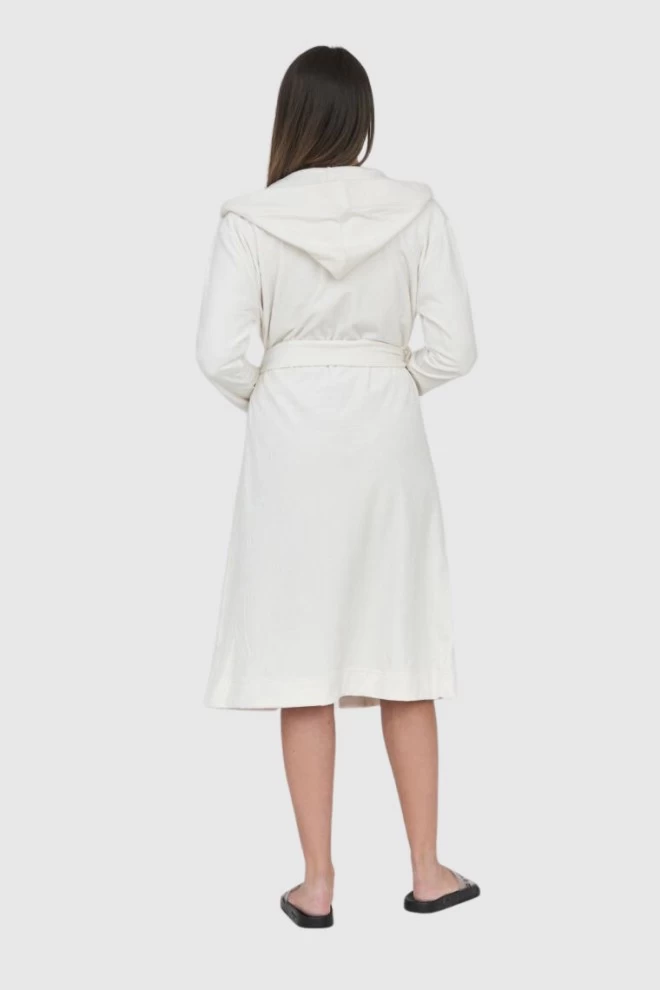 JUICY COUTURE Welurowy szlafrok w logo z kapturem