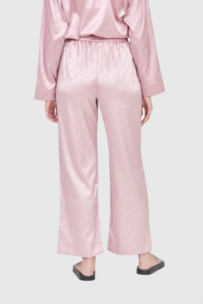 JUICY COUTURE Pink satin logo pajama pants