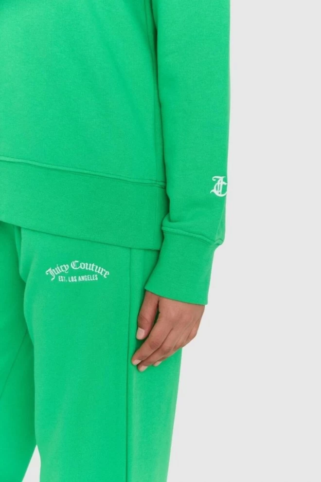 JUICY COUTURE Green women's saoirse recycled sweatshirt with embroidered logo