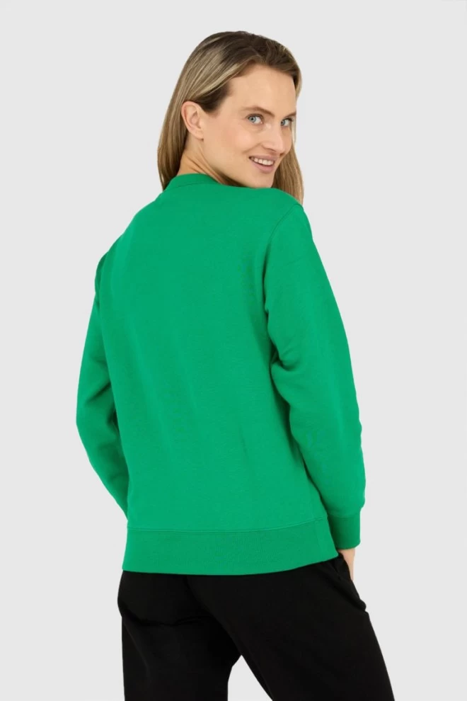 KENZO Zielona bluza damska z krzyżykowym tygrysem