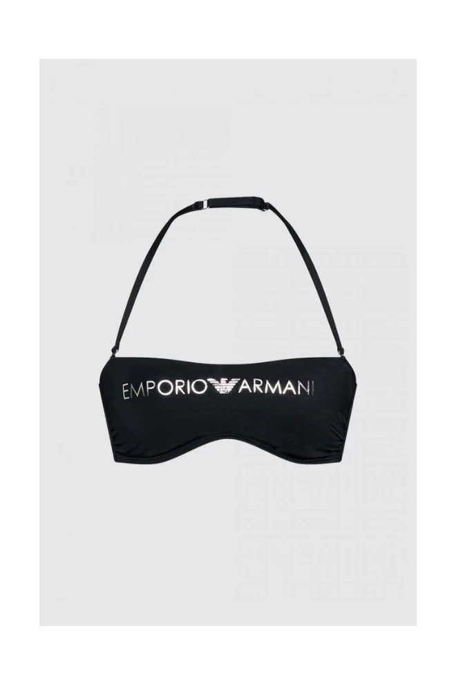 EMPORIO ARMANI Tiered bikini with silver logo