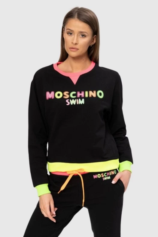 MOSCHINO Czarna bluza z...