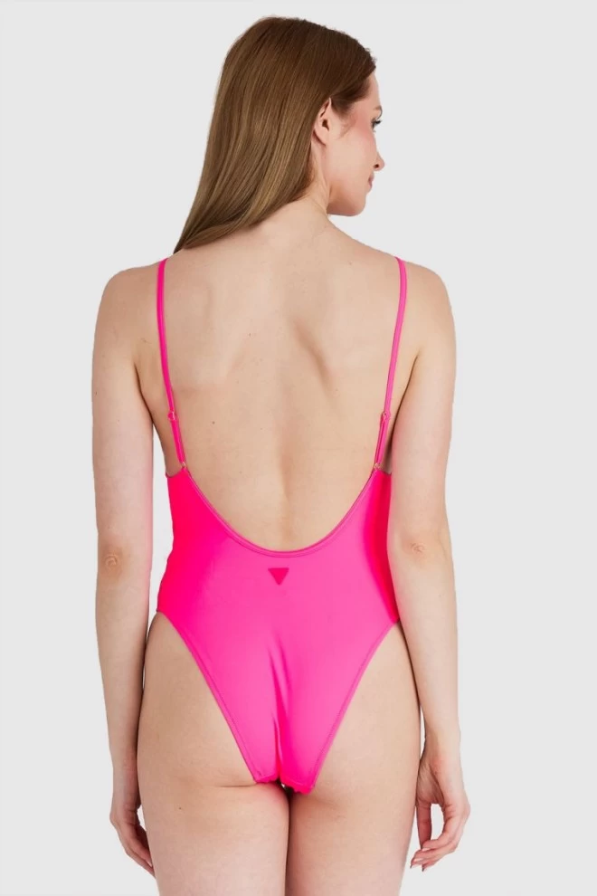 GUESS Pink swimsuit with triangle logo
