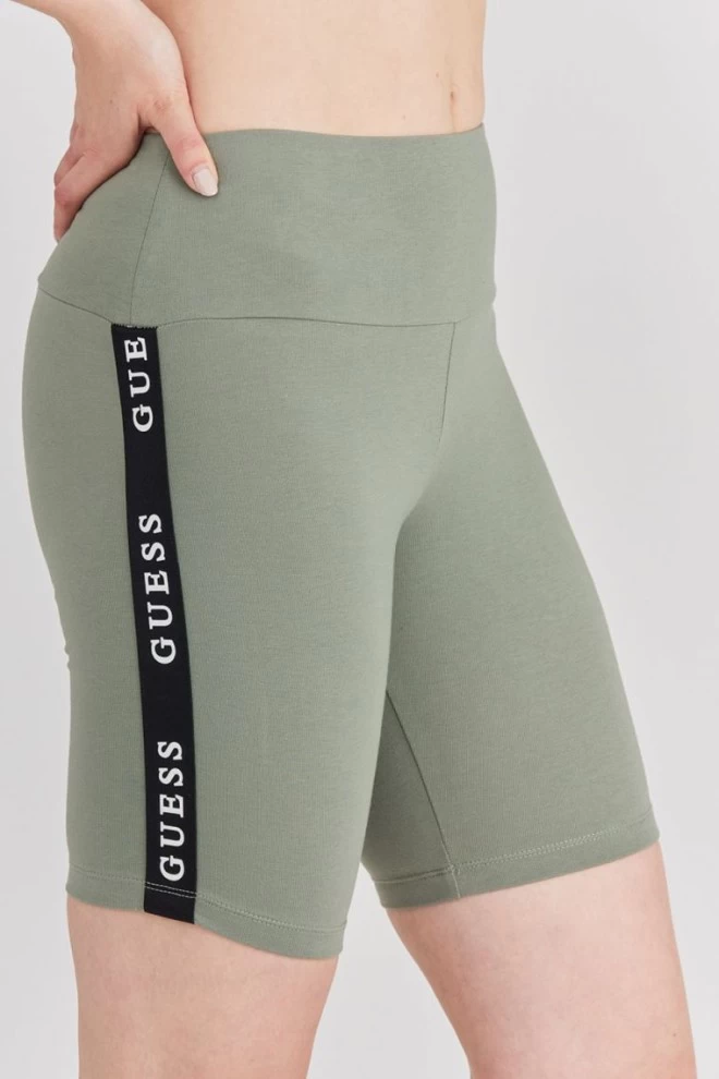 GUESS Green women's leggings with piping