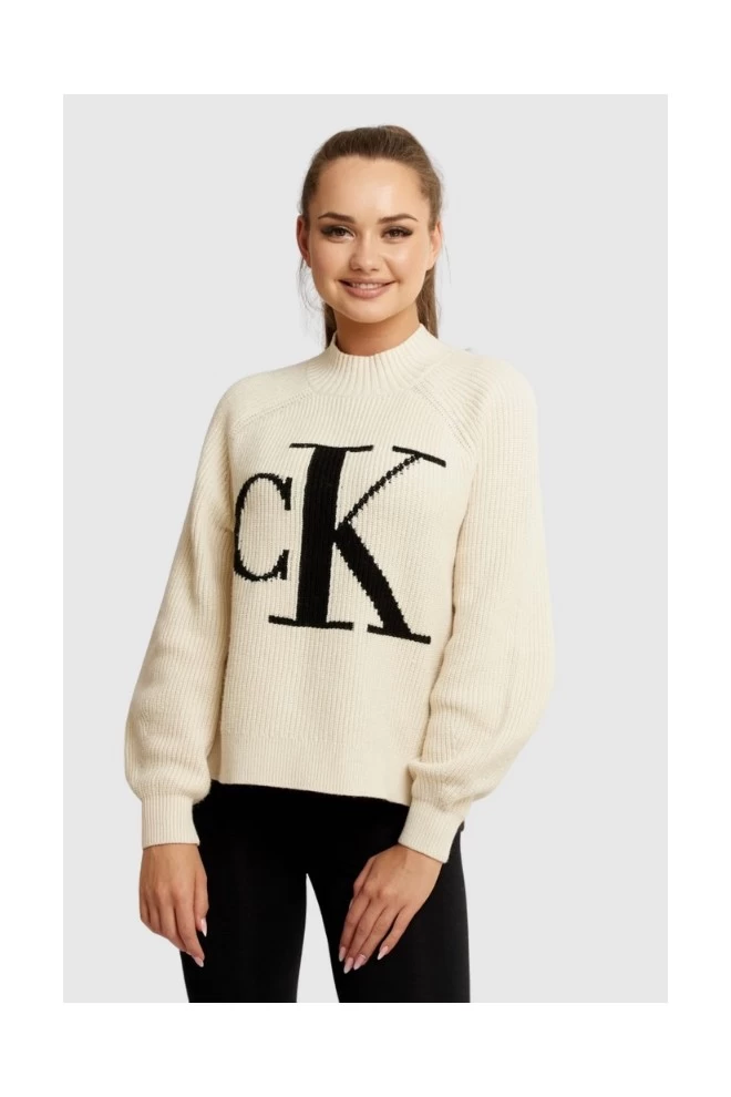 Жіночий джемпер CALVIN KLEIN JEANS екрю