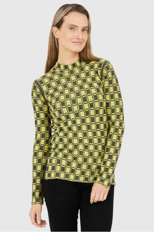 KENZO Fitted yellow vichy...