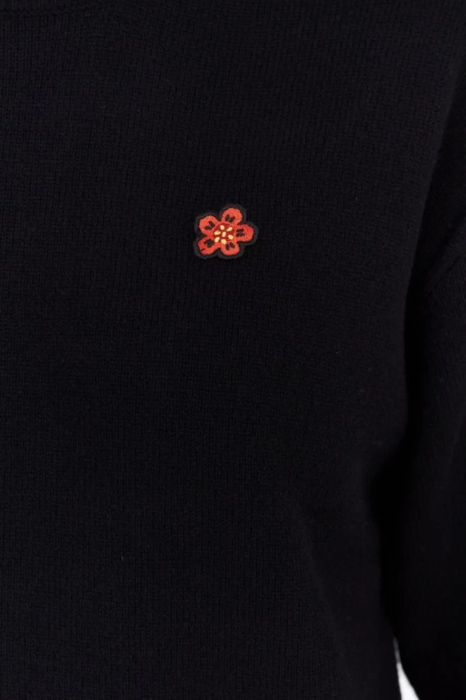 KENZO Black Women's Sweater with Flower