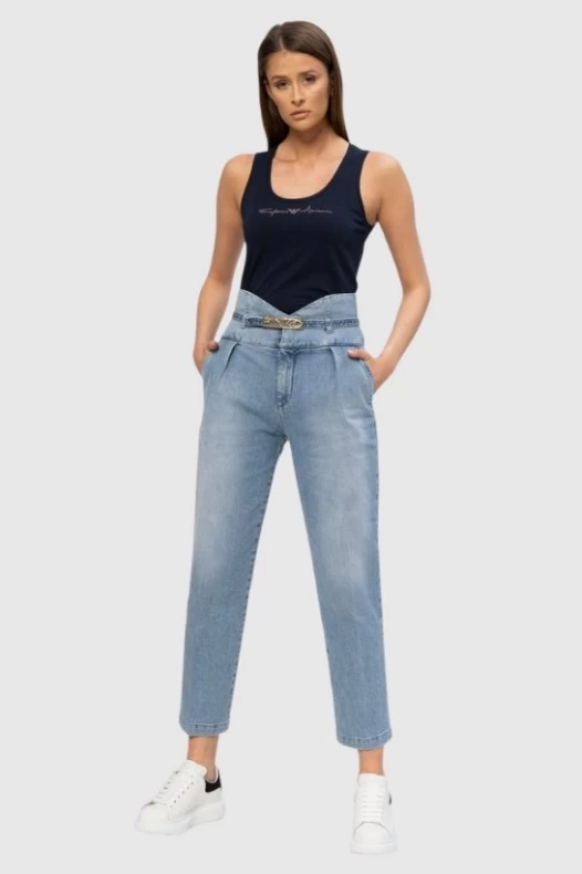 PINKO Blue high-waisted...