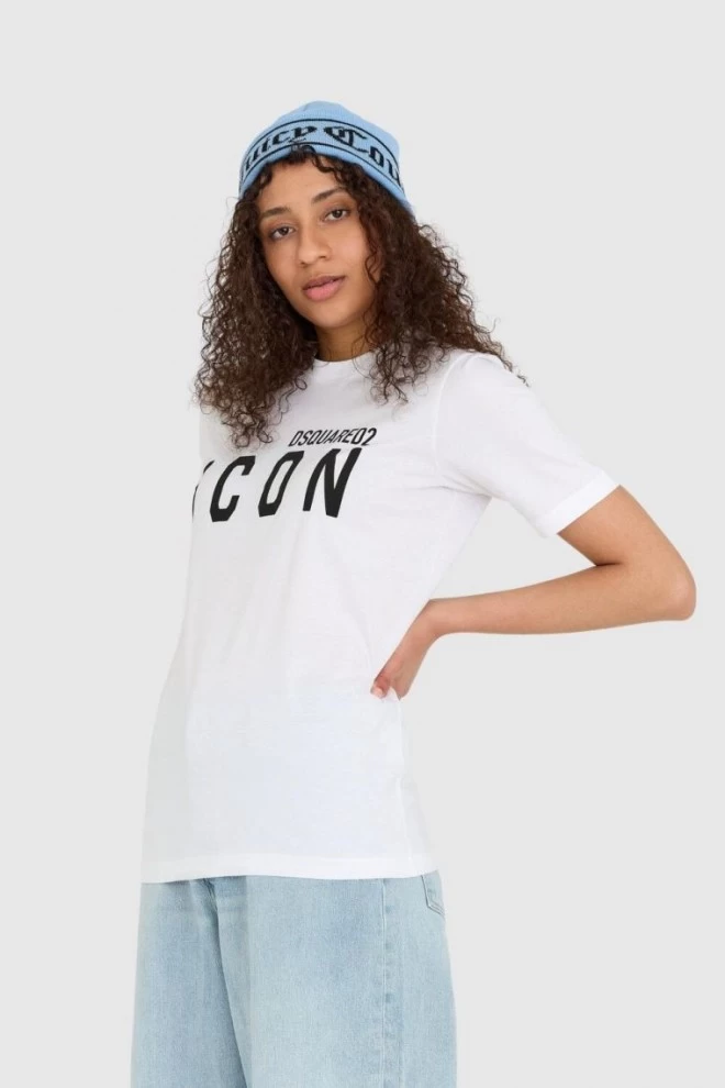 DSQUARED2 White women's t-shirt with icon logo