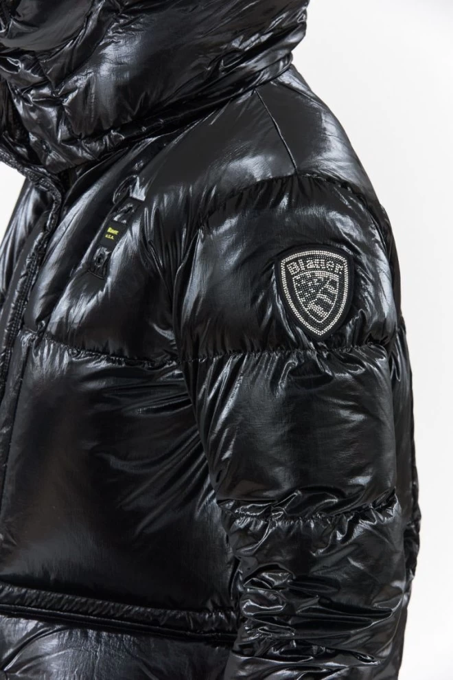 BLAUER Чорний пуховик Naomi зі знімним капюшоном