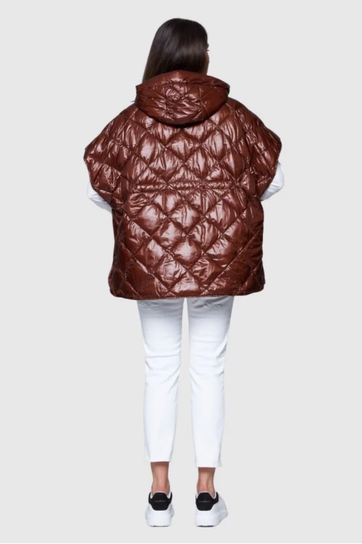 HETREGO Brązowy puchowy...