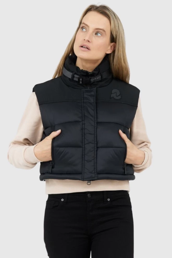 INVICTA Black down short sleeveless women's jacket