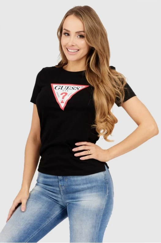 GUESS Czarny t-shirt damski...