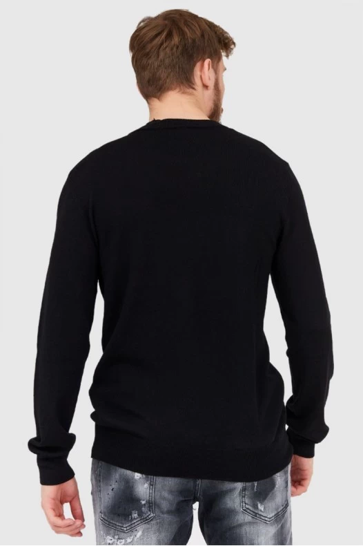 BALMAIN Czarny sweter męski...