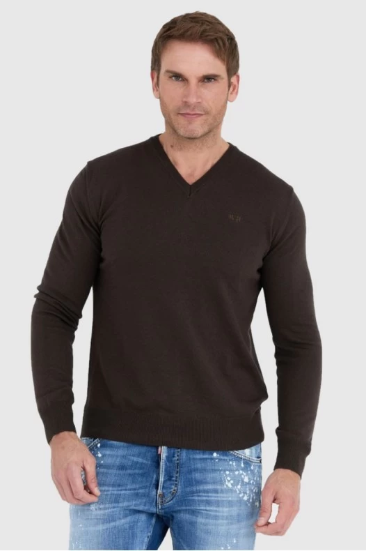 LA MARTINA Men's Brown Wool...