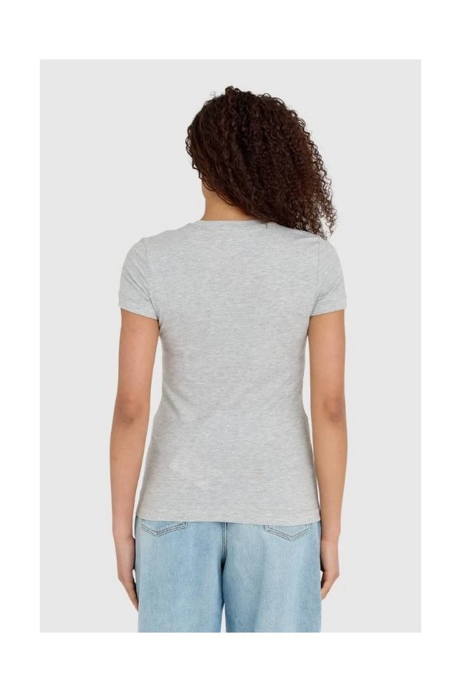 GUESS Grey women's slim fit t-shirt with small logo