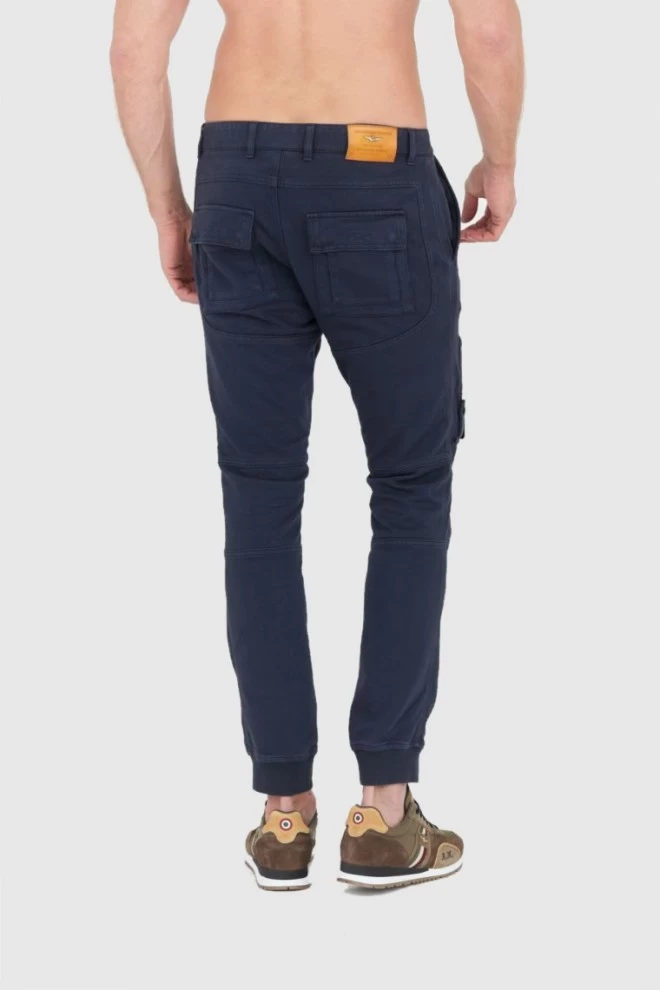 AERONAUTICA MILITARE Штани для спортивного костюма темно-сині