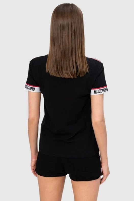 MOSCHINO Czarny t-shirt  z...
