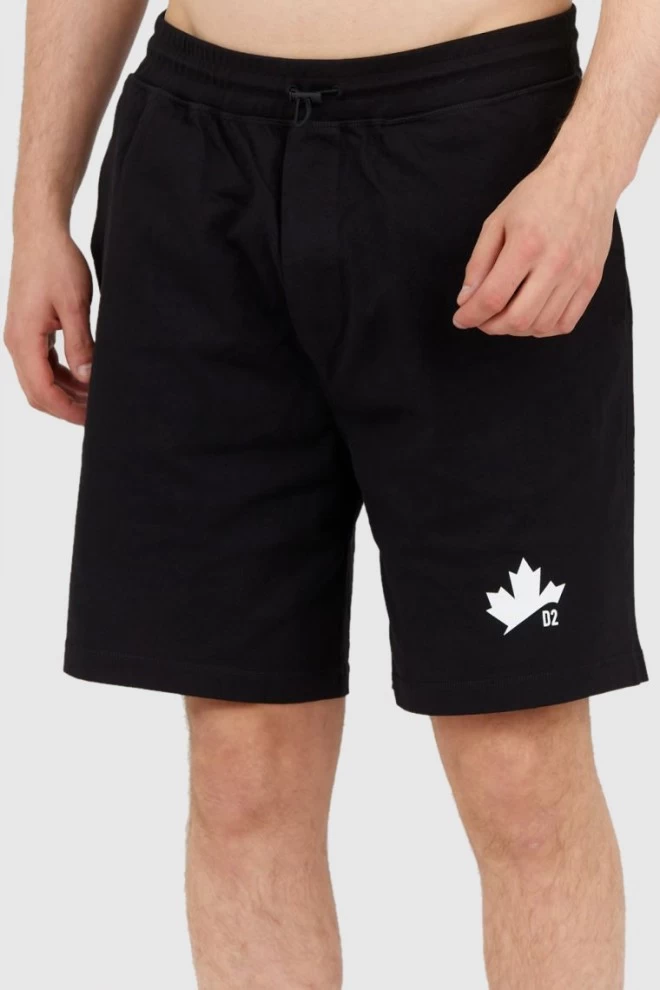 DSQUARED2 Men's sweat shorts with leaf