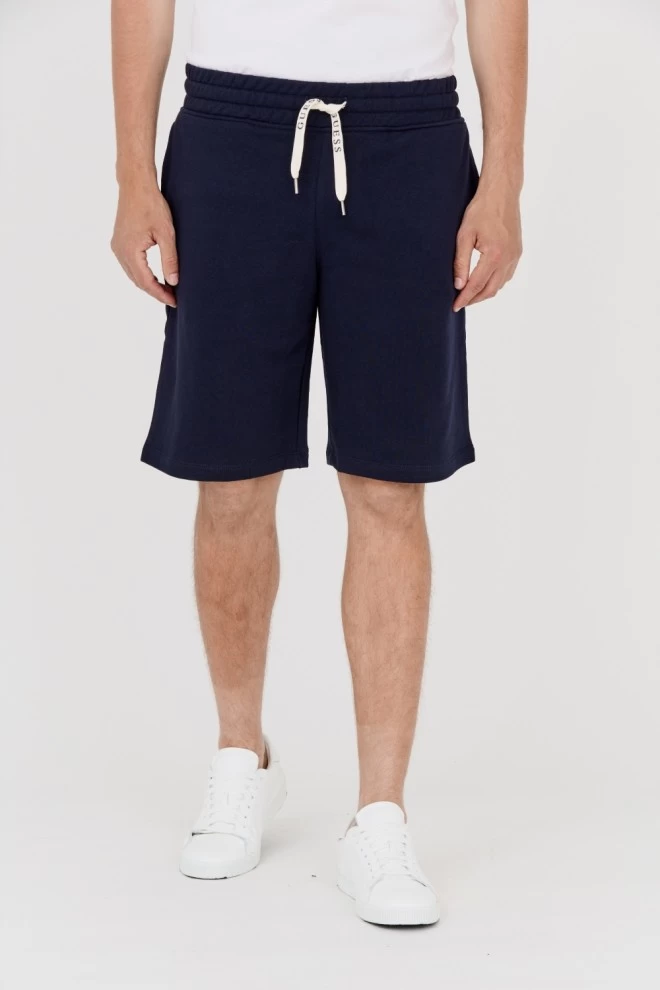 GUESS Navy blue men's sweat shorts
