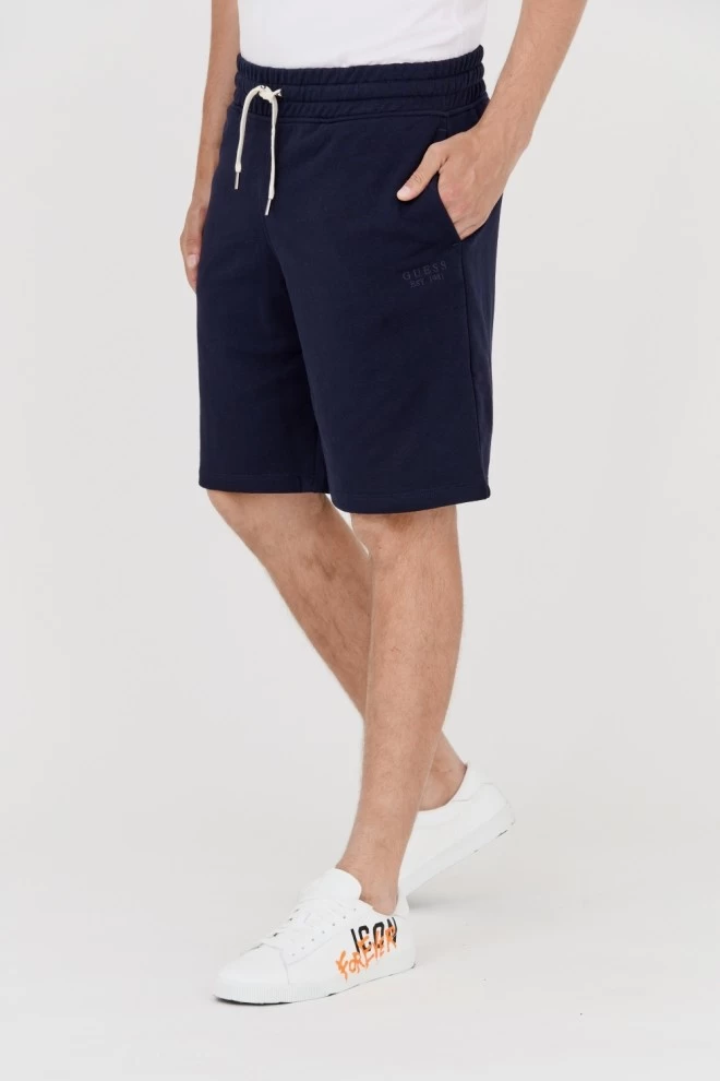 GUESS Navy blue men's sweat shorts