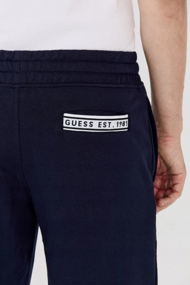 GUESS Navy blue men's sweat shorts