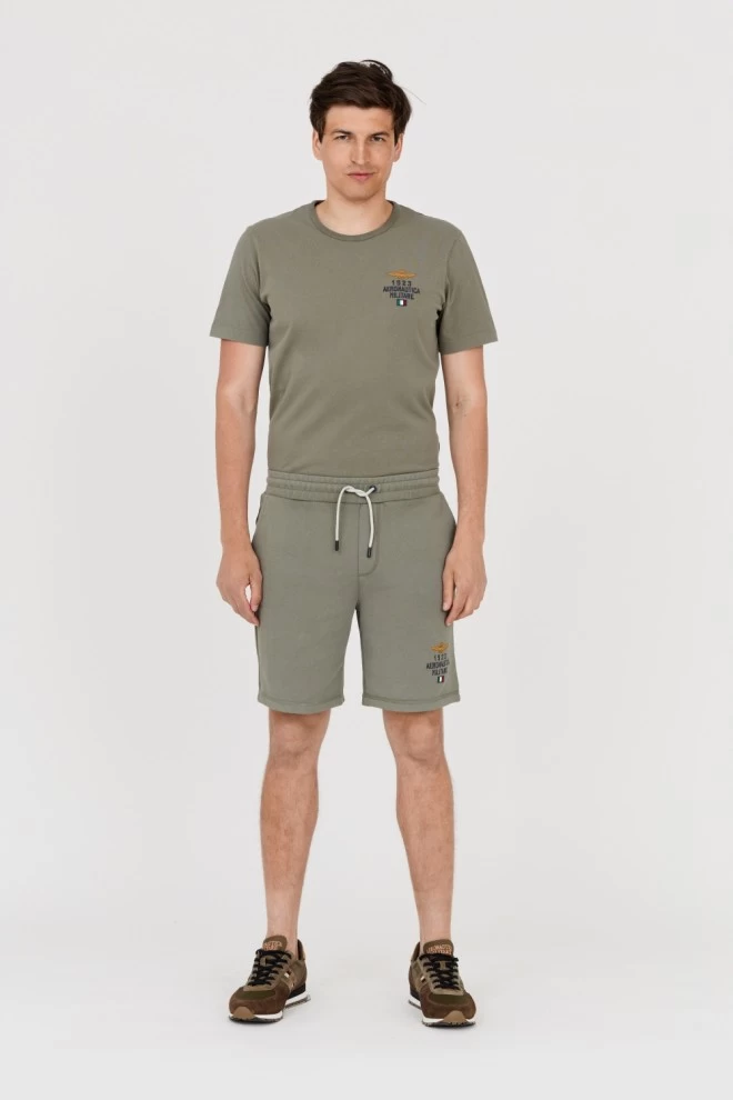AERONAUTICA MILITARE Bermudy zielone męskie