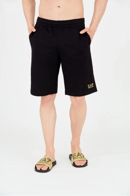 EA7 Black men's shorts with...