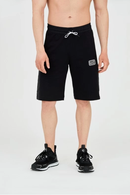 EA7 Men's black shorts with...