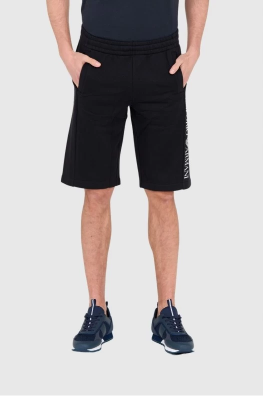 EA7 Black men's sweat shorts