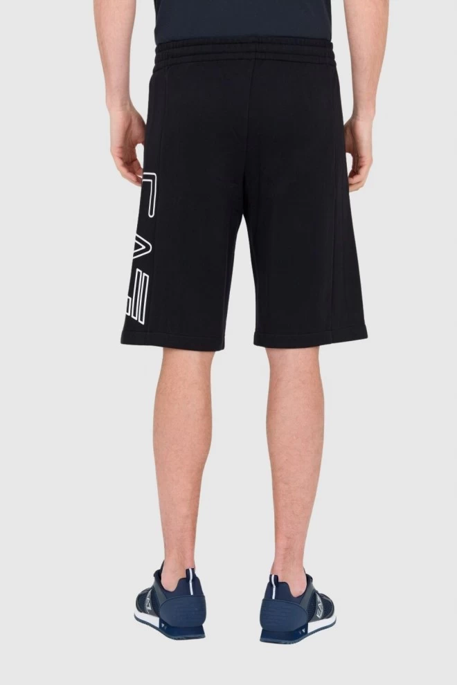 EA7 Black men's sweat shorts