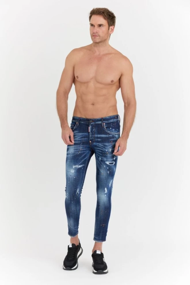 DSQUARED2 Granatowe jeansy super twinkie jeans
