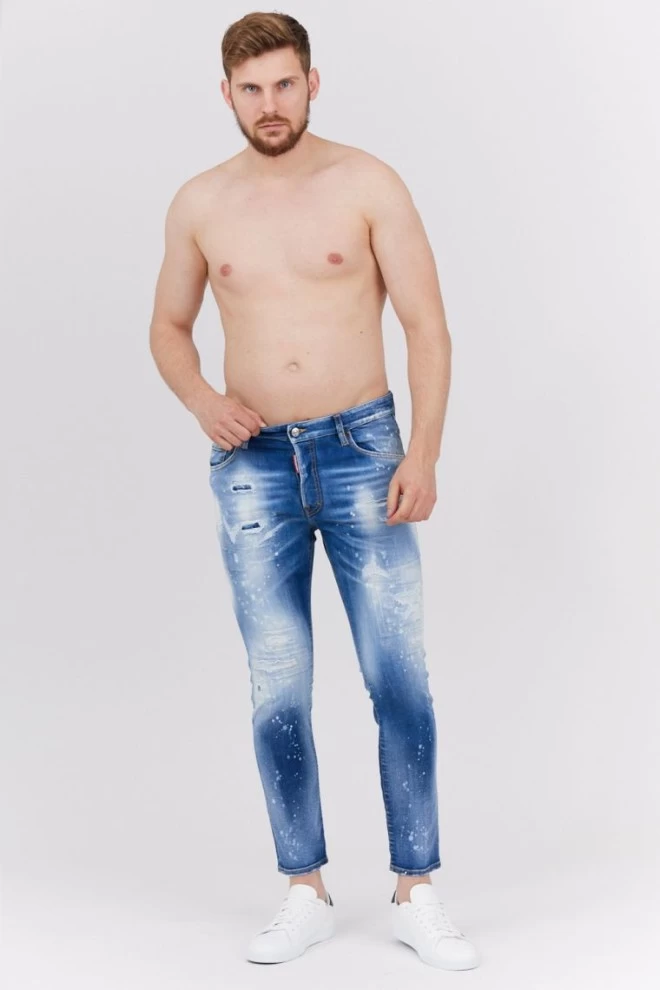 DSQUARED2 Сині чоловічі джинси-скейтери