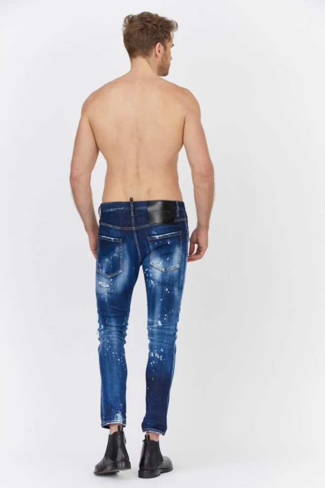 DSQUARED2 Niebieskie jeansy męskie Skater jean