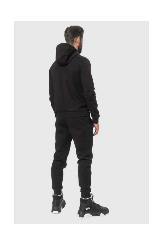 EA7 Black men's tracksuit with neon logo