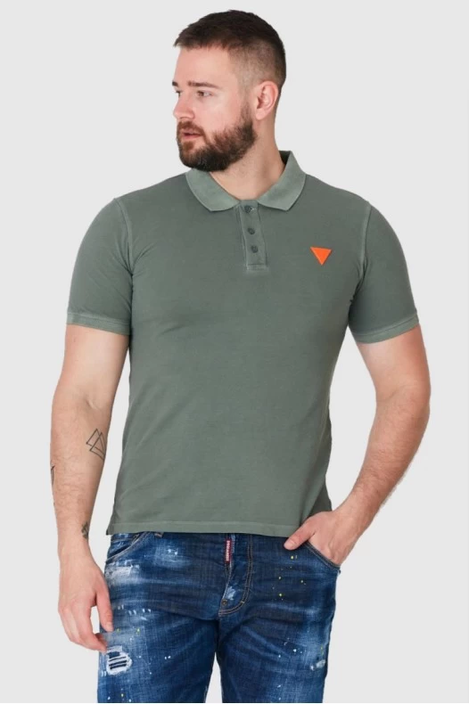 GUESS green polo shirt with...