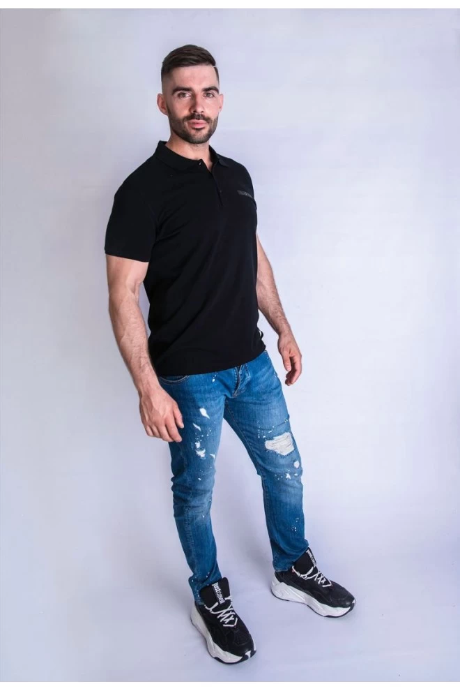 FENDI Men's polo shirt in black